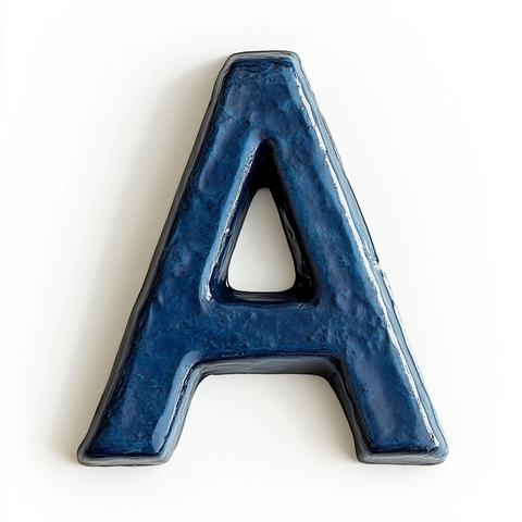 深蓝哑光塑料字母