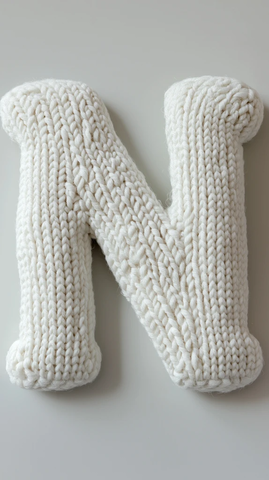 白色羽绒布料字母