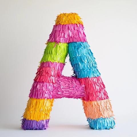 彩色纸杯蛋糕造型字母设计