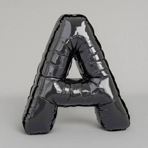 黑色充气立方字母与字排列