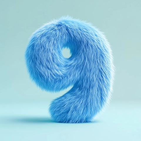粉蓝色号短毛绒渲染