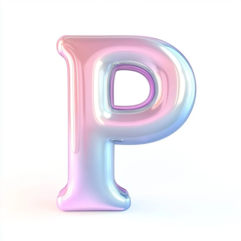 字母前视图渐变效果