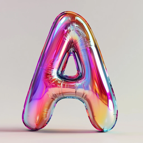 轻量气球字母玻璃质感