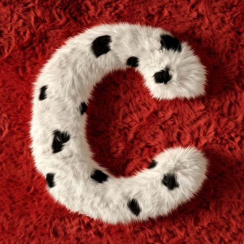 红毯上的斑点狗毛皮