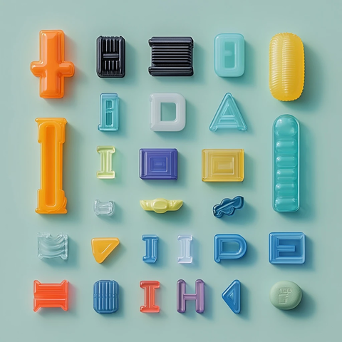 字母表字母平面排列模板