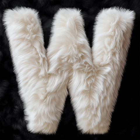 毛绒字母标志设计