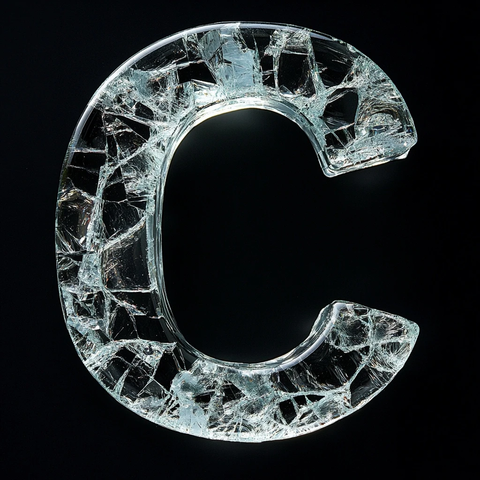 玻璃字母冰箱贴裂纹设计