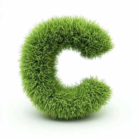 绿色绒毛字母模型