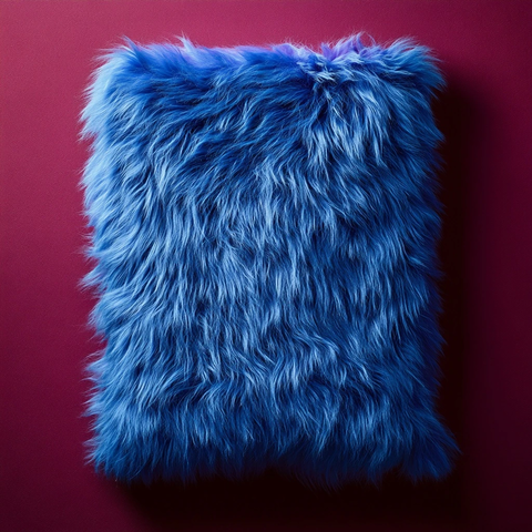蓝色毛皮垂直矩形