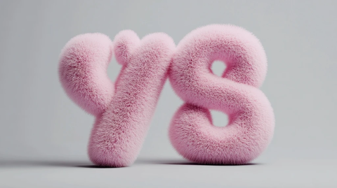 粉色绒毛数字设计