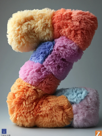 绒毛质感字母设计