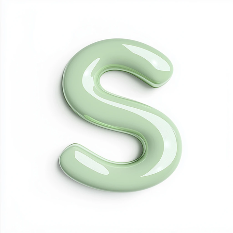 白色背景柔绿色大写字母