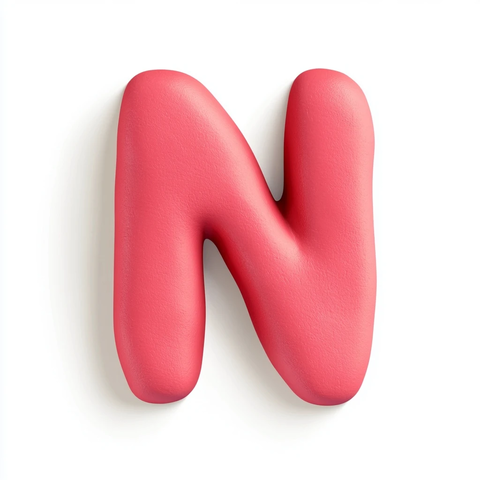 红色粘土手工字母