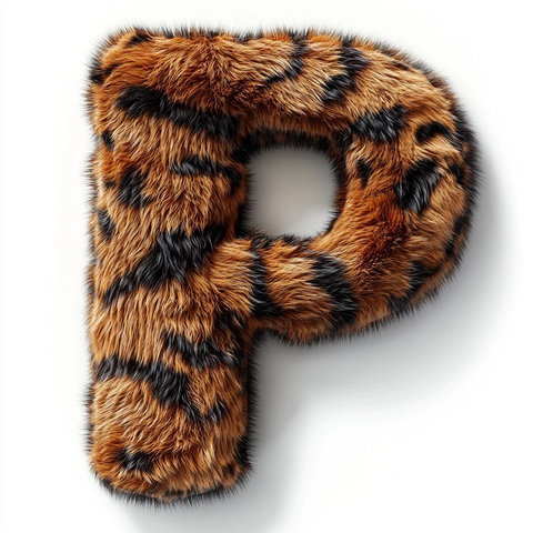 虎皮字母摄影图