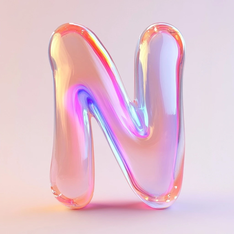 悬浮果冻字母雕塑