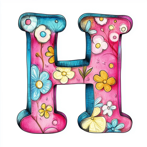 趣味风格字母插画