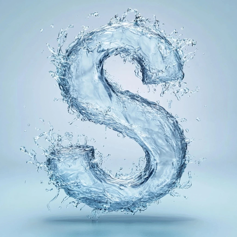 水制字母灯光雕塑