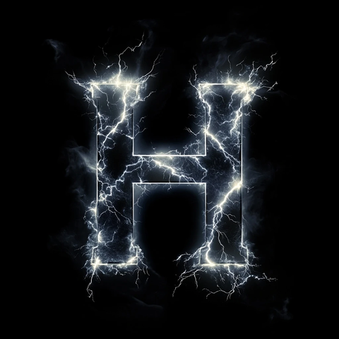 闪电形字母商务卡片