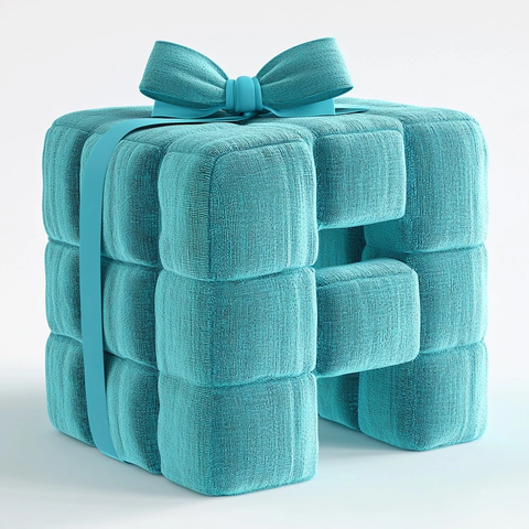 和字母绒布立方体