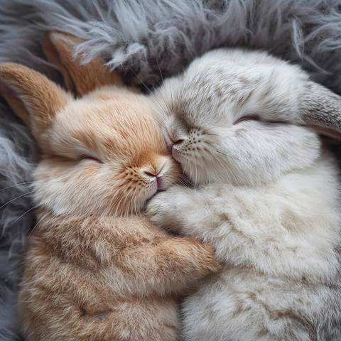 动物亲密拥抱互动