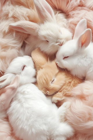 可爱兔宝宝堆叠场景