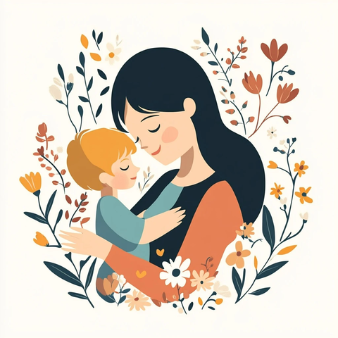 母亲节矢量插画