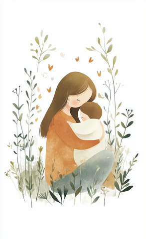 母与子温馨相伴