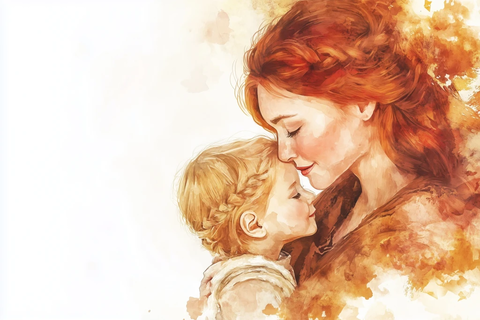 红发母亲与金发孩子