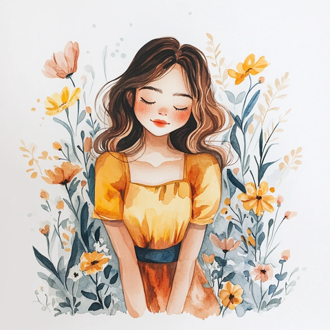 女孩自信庆祝独特身体