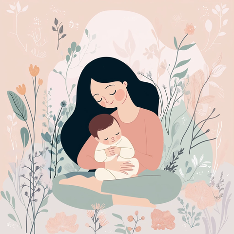 新妈妈与宝宝温馨康复时刻