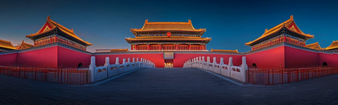 故宫全景展现宏伟建筑的对称之美