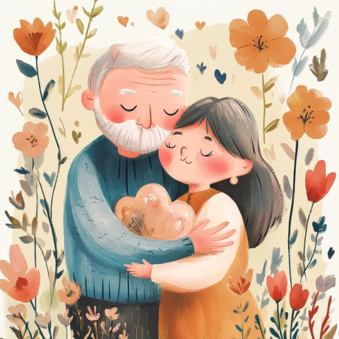 温馨水彩感谢卡