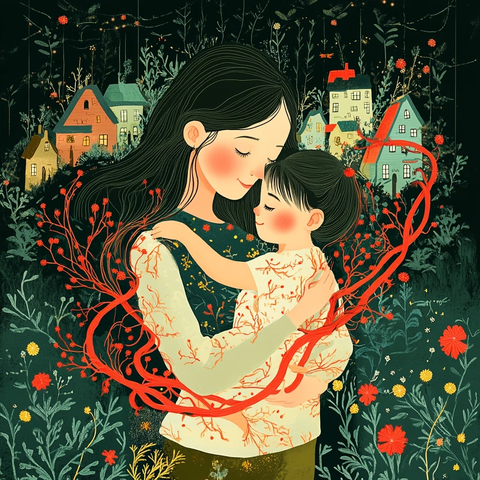 母女情深红线缠绕荆棘花开