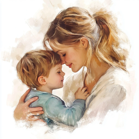 母子温馨时刻