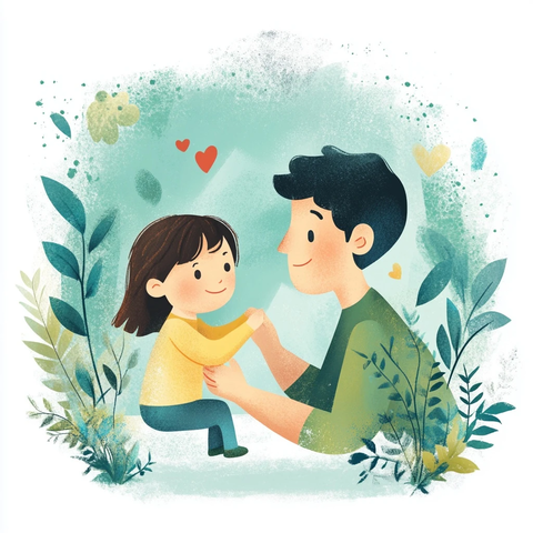 父母陪伴孩子成长鼓励瞬间