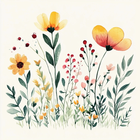 花园中的繁花与植物