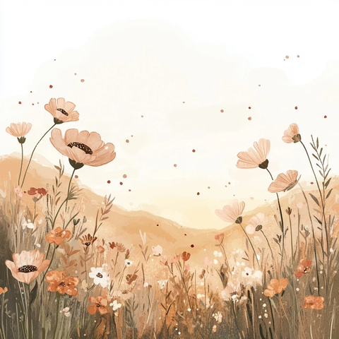 花田日出柔和光影