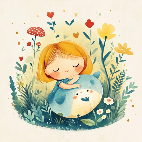 童趣动物乐园插画