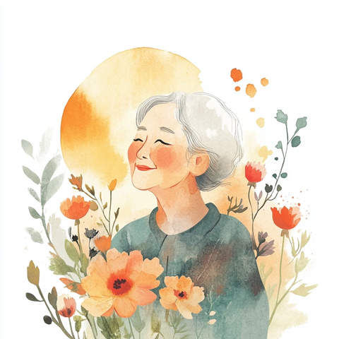 退休庆祝水彩插图