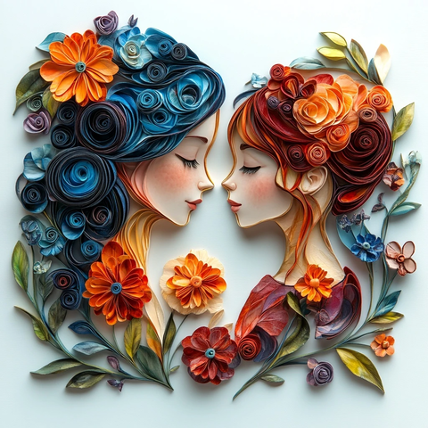 母亲与女儿现代风格装饰