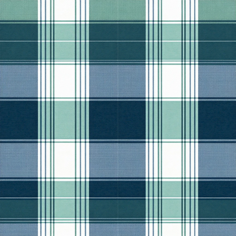 蓝绿白条纹经典衬衫面料