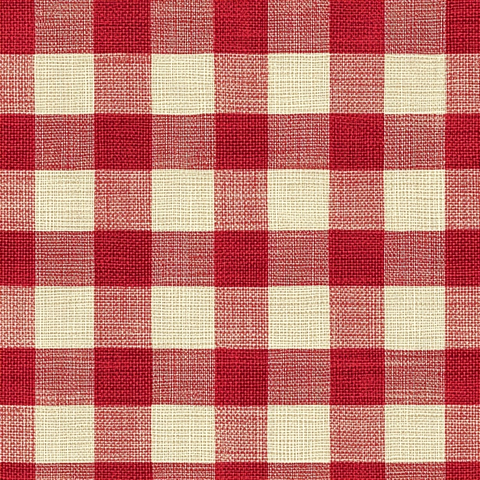 红白方格布艺图案