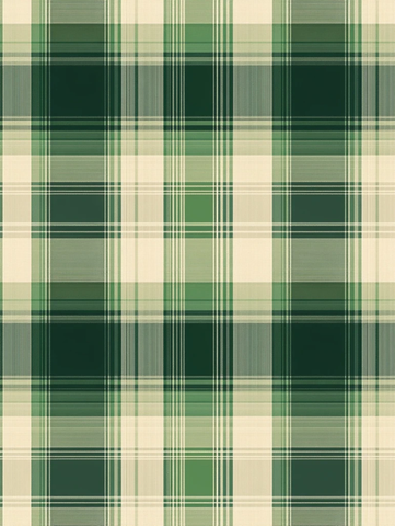 绿调波西米亚风平铺图案