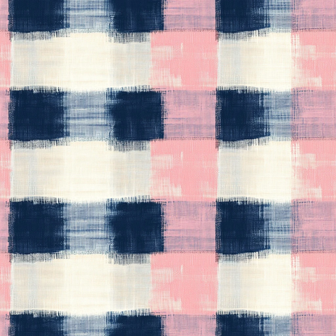 复古扎染格纹衬衫图案