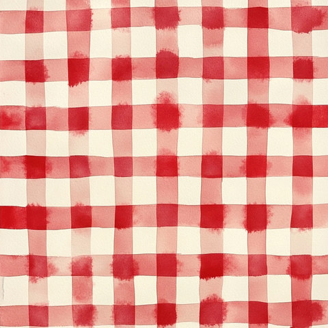 圣诞红色水彩格纹纸