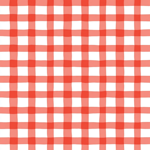 红格纹手绘图案