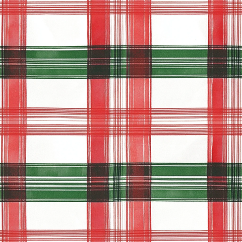 红绿白格纹纸巾图案