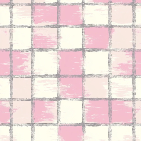 粉白格纹灰线图案