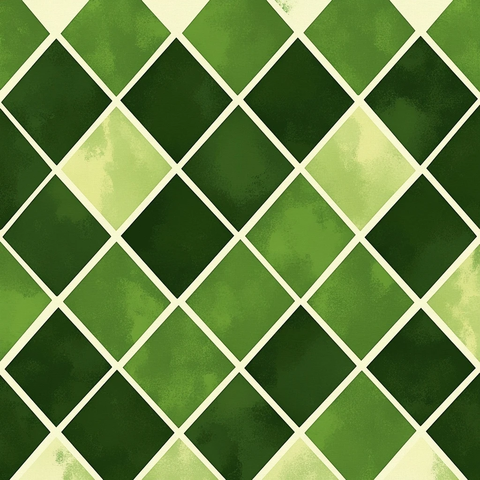 绿色菱形格纹图案