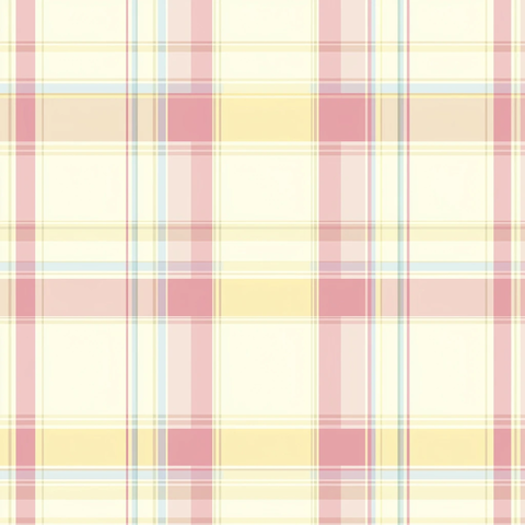 黄粉蓝格纹壁纸图案